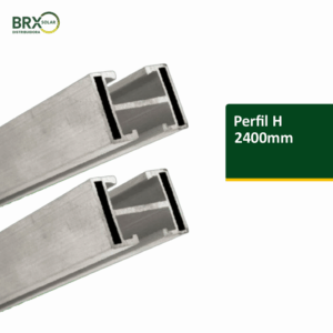 Kit Perfil H Aluminio 2400MM Telhado