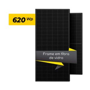 PAINEL SOLAR RONMA 620W -182R/132TB - BIFACIAL - PRATA
